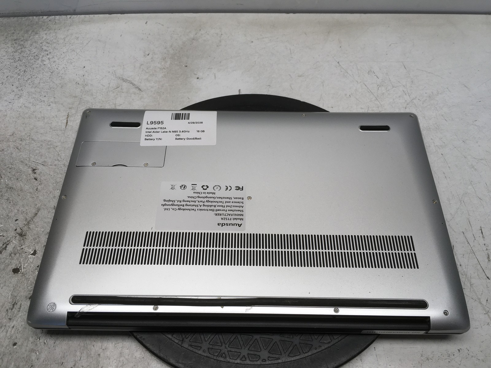 Auusda F152A Intel Alder Lake-N N95 3.4GHz 16 GB NO HDD No Batt