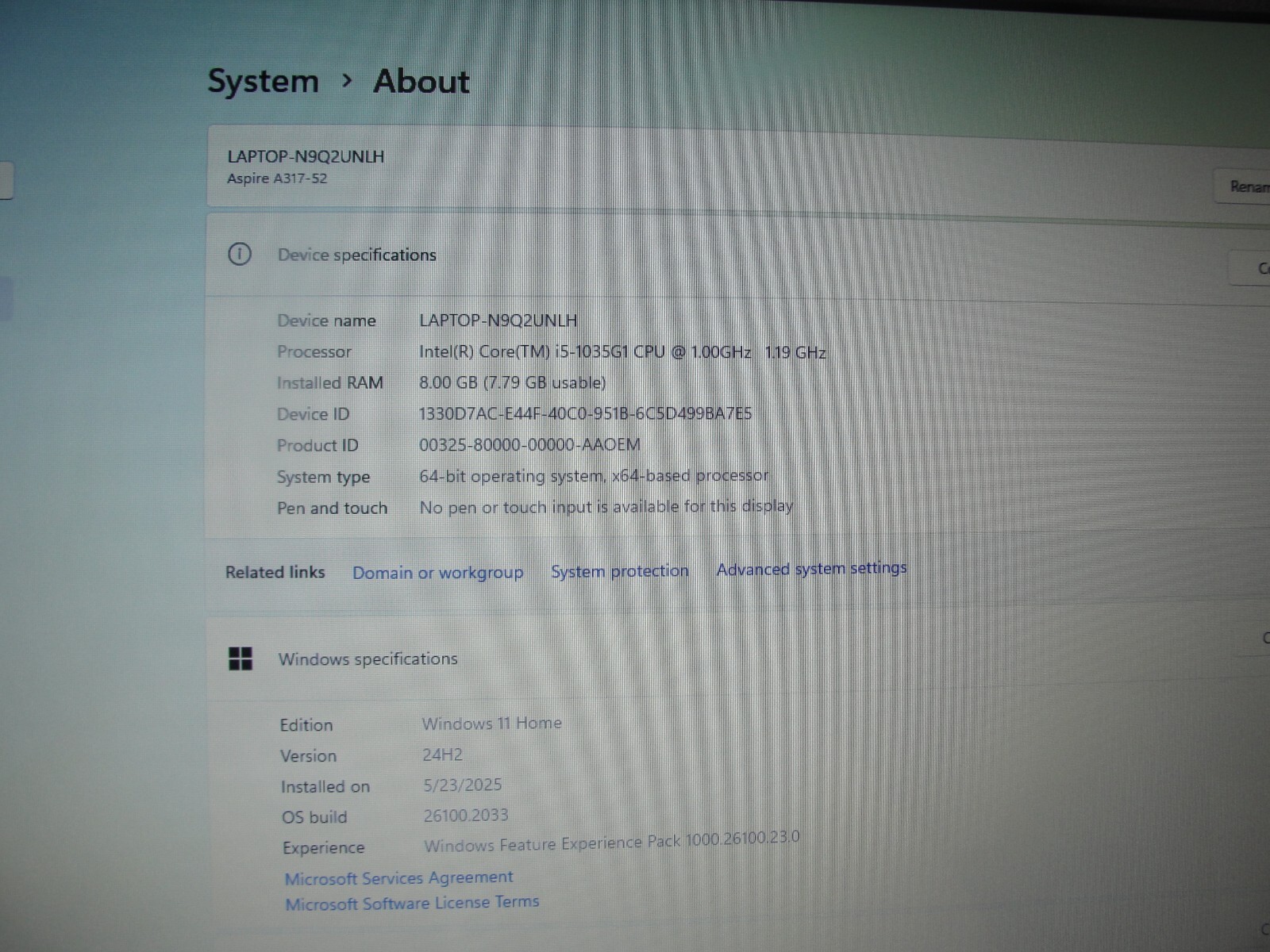 Acer Aspire 3 A317-52-569E 17.3” HD Intel Core i5-1035G1 1GHz 8GB 1TB HDD+Charge