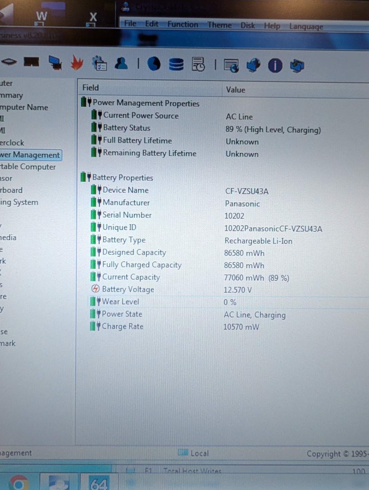 Ultra-rugged laptop Panasonic CF-74. Like A New. HDD and Battery Report On…