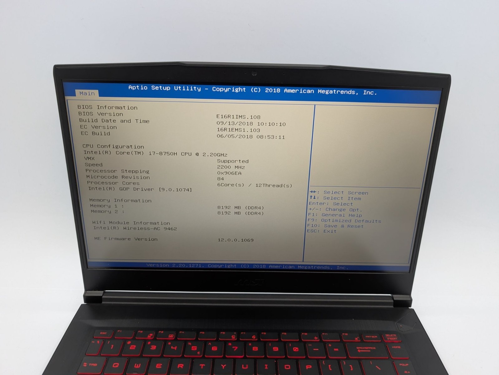 MSI GF63 8RC-252CA 15.6″ Display Intel Core i7-8750H 2.20GHz Processor Laptop