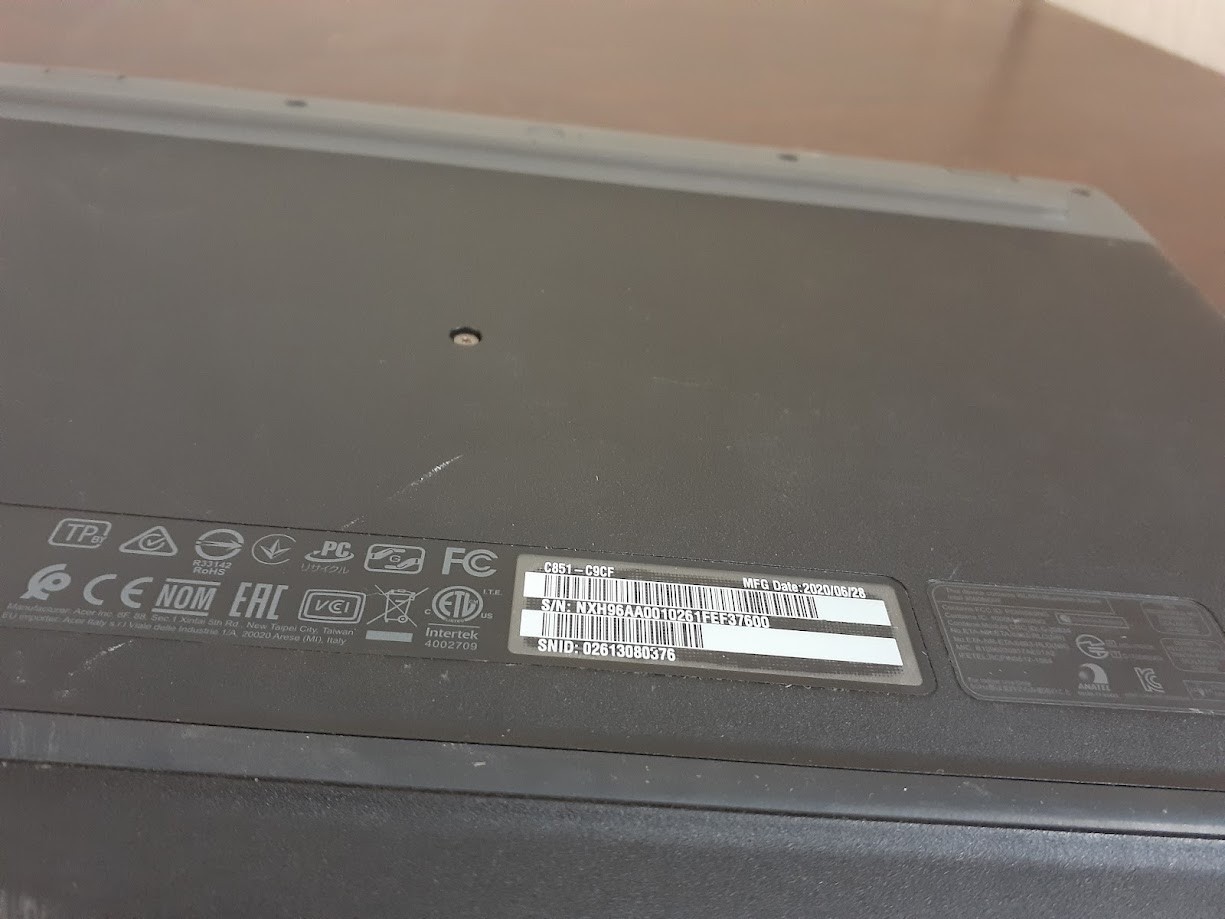 Lot of 2 ACER Chromebook N18Q7 C851 Series, 4GB RAM, 32GB storage