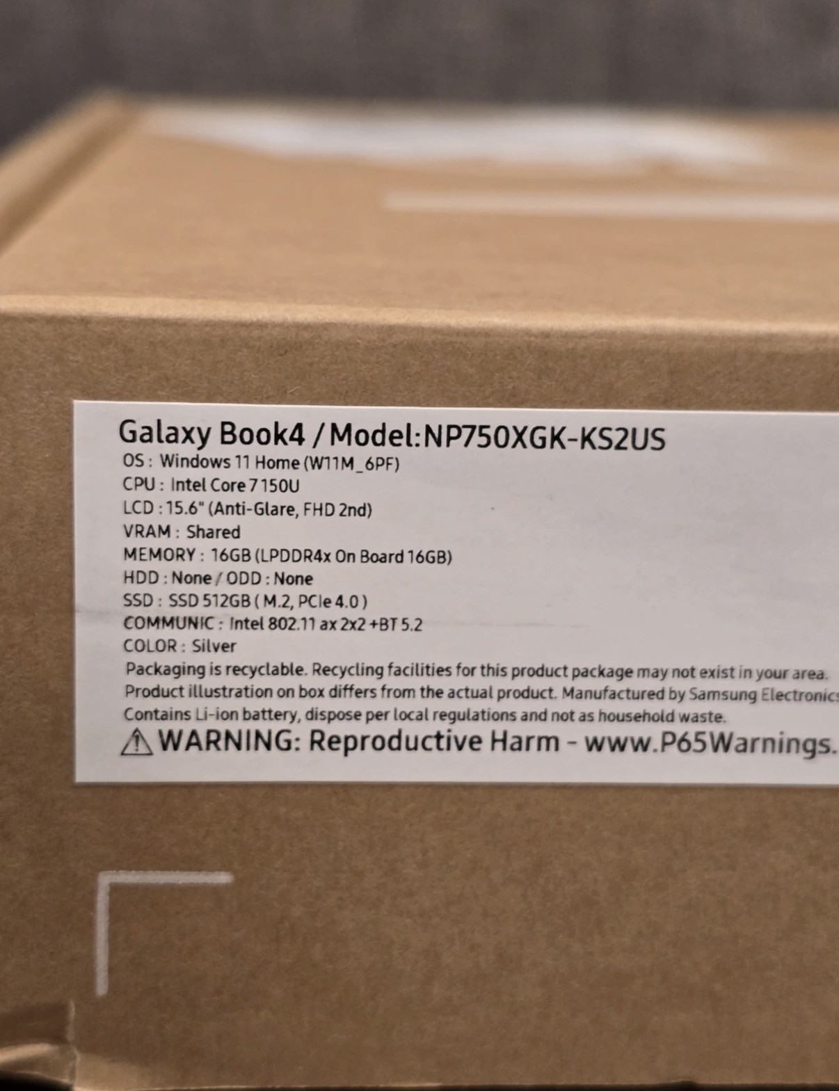 NEW Samsung Galaxy Book4 15.6″ FHD Laptop Intel Core 7 16GB RAM, 512GB SSD