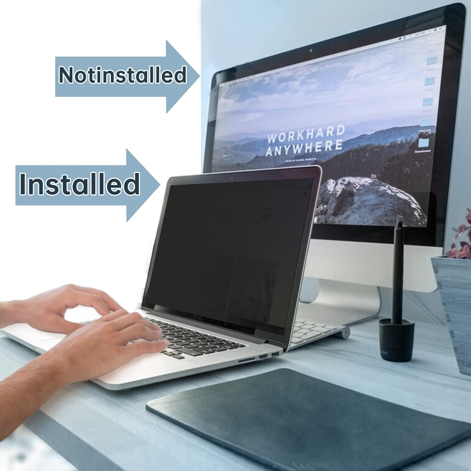 Laptop Privacy Screen 14 Inch, 16:9 Aspect, Compatible with HP, Dell, Acer, Asus
