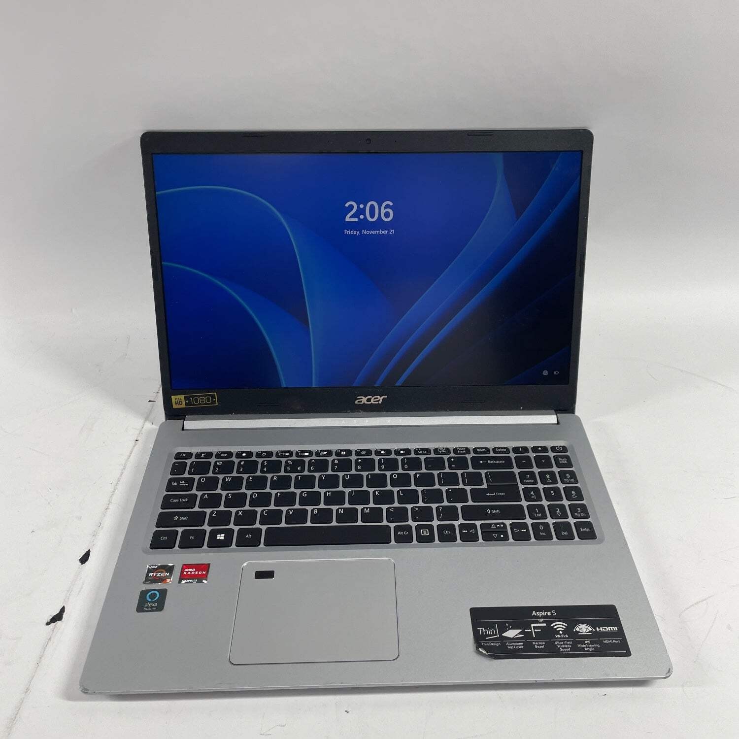 Broken Acer Aspire A515-46 15.6″ Ryzen 3 3350U 2.1GHz 4GB RAM 128GB SSD Bad Batt