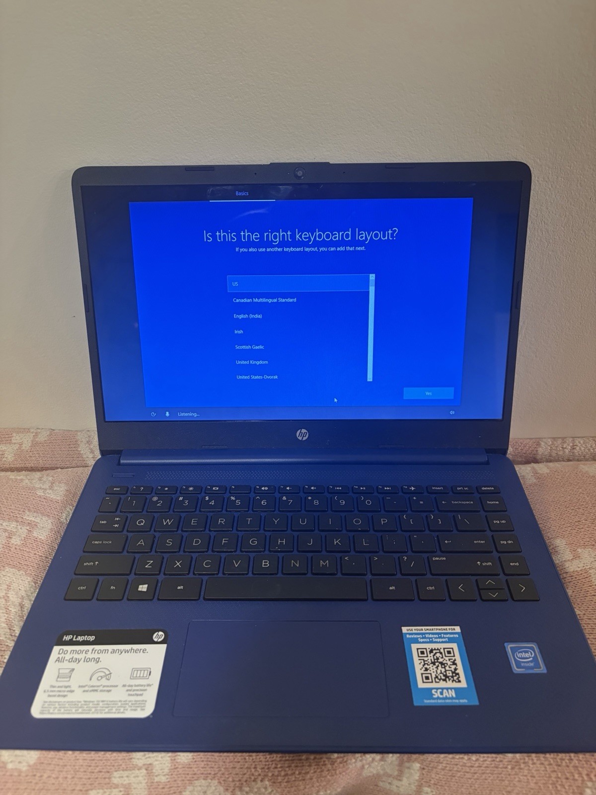 HP 14 Series 14-dq0010nr 14in Laptop blue