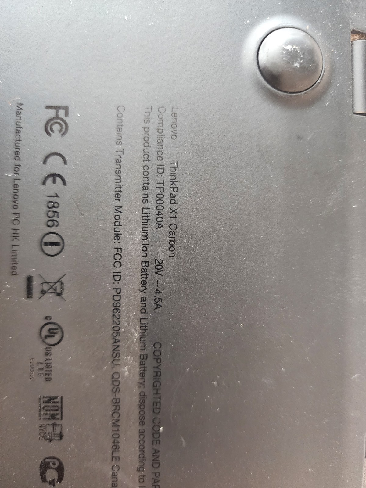 Lenovo ThinkPad X1 Carbon 1st Gen 14″ HD+ I5-3427U 128GB SSD 8GB Win7 READ!
