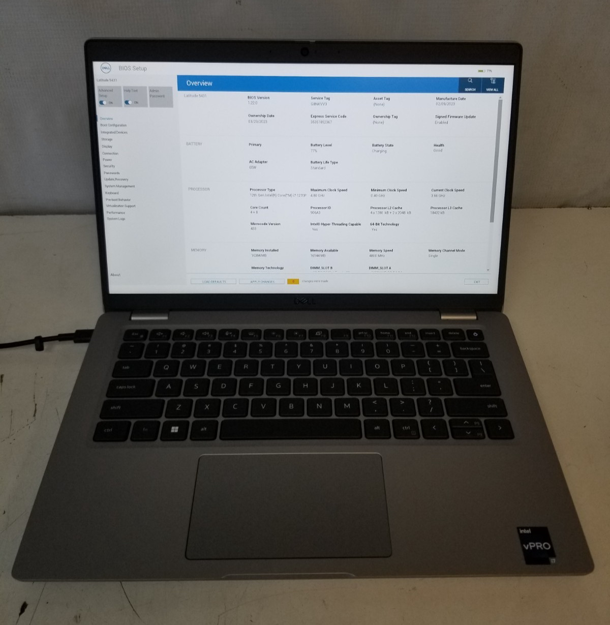Dell Latitude 5431 14″ Intel i7-1270P 16GB DDR5 NO HDD NO OS/ FREE DELIVERY