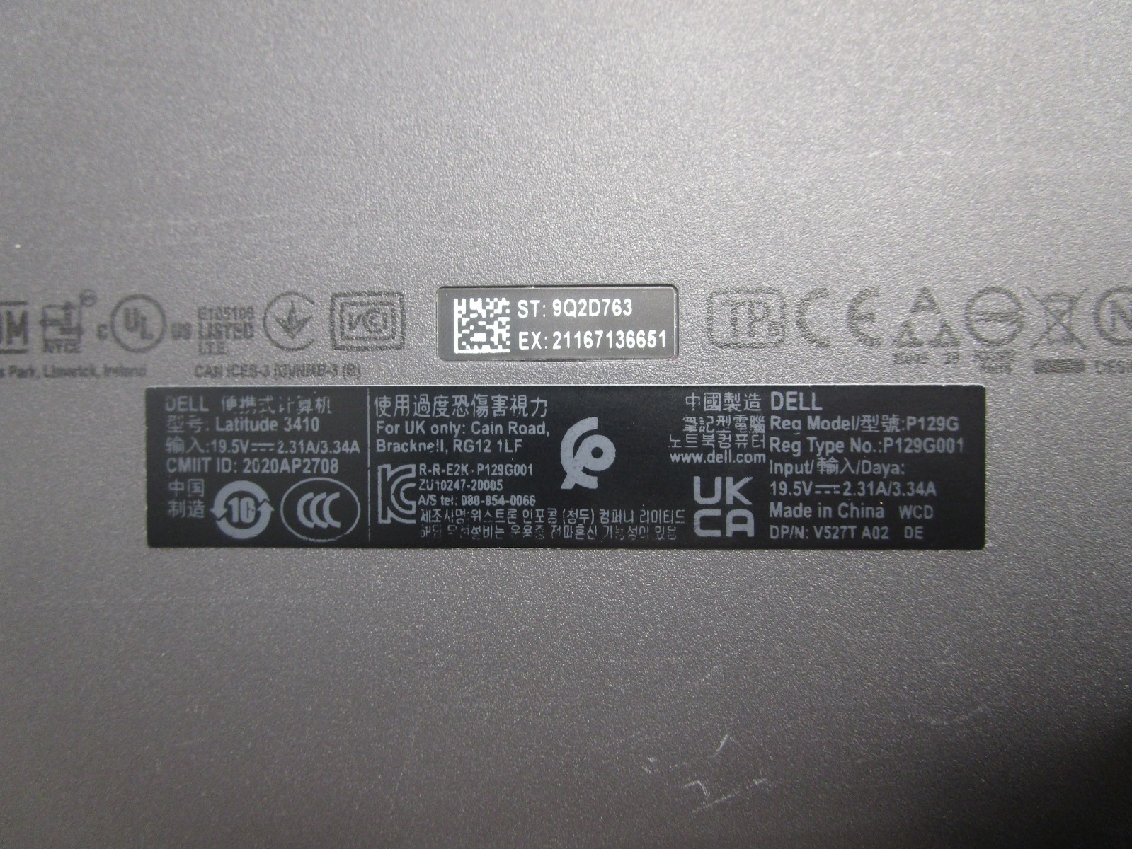 Dell Latitude 3410 Intel i3-10110u 2.10GHz 4GB RAM 500GB SSD Windows 11 Pro*