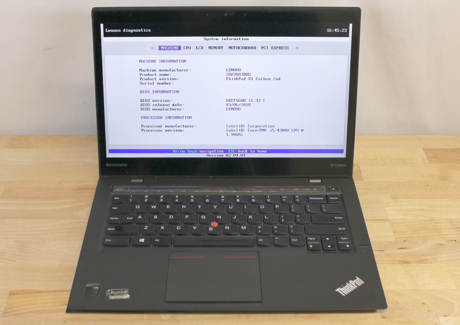 Lenovo ThinkPad X1 Carbon 2nd Gen i5-4300U 4GB No Drive No Speakers LCD Marks