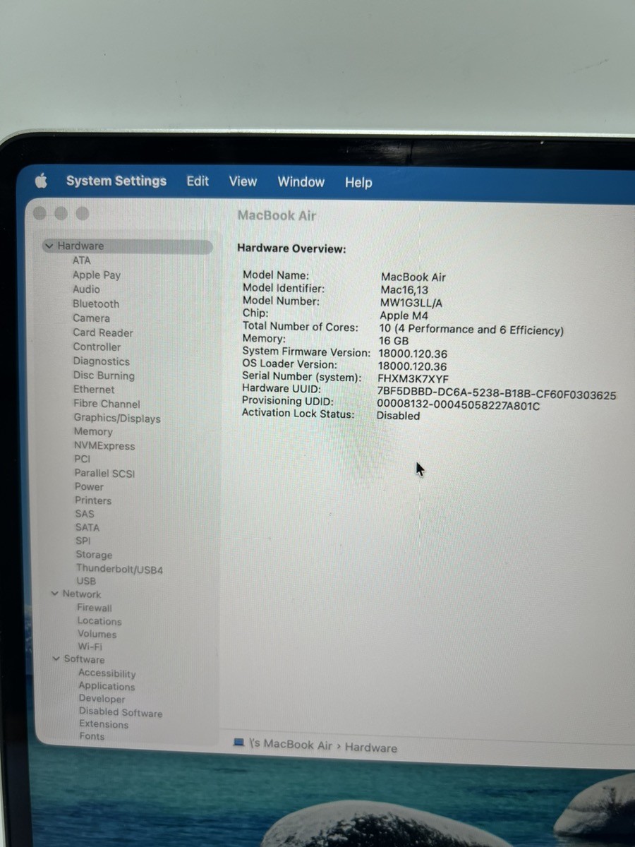 LAPTOP/NETBOOK APPLE MODEL MACBOOK AIR A3241 (UD3047064)