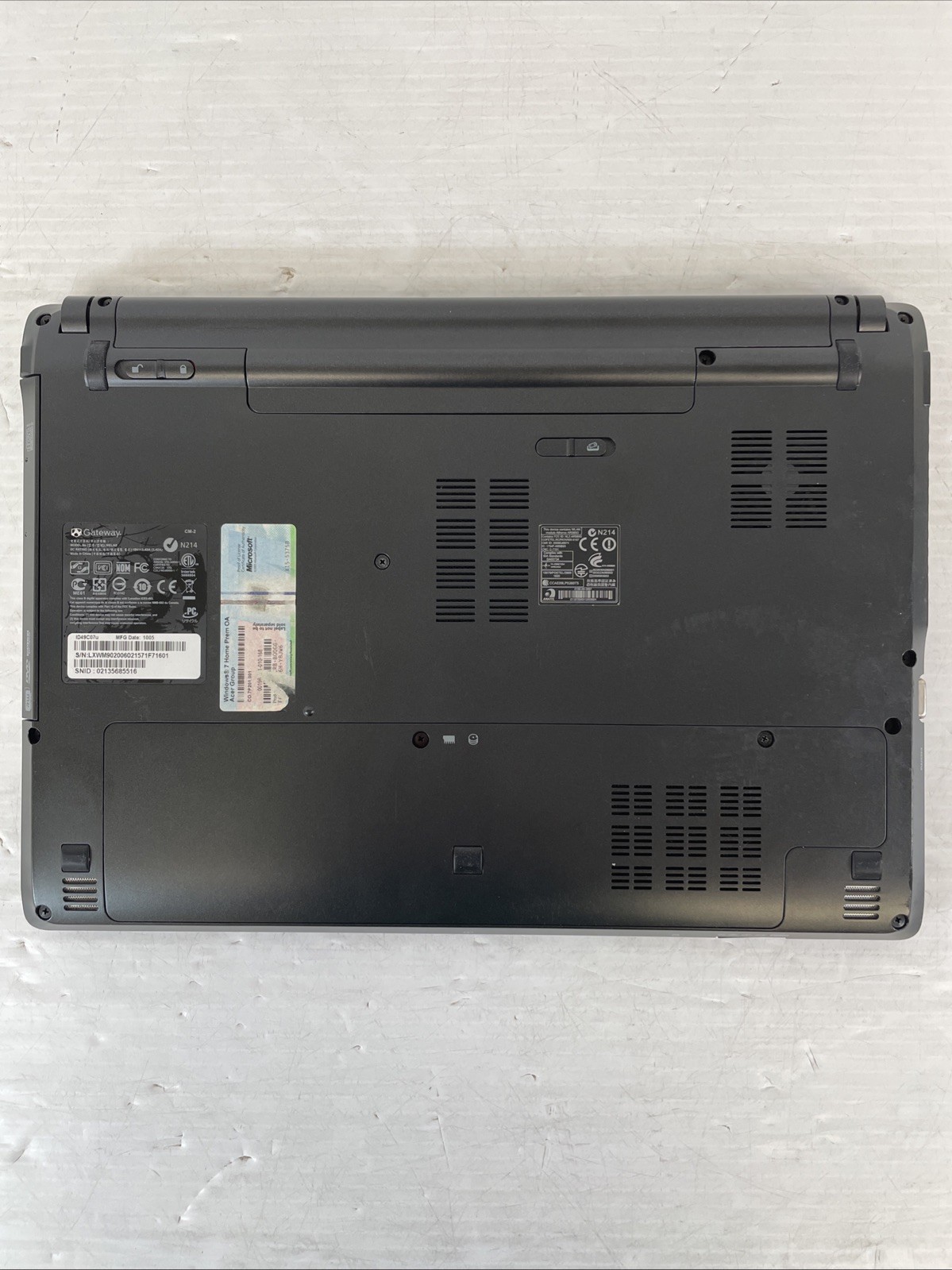 Gateway NELA0 ID49C07U 14″ Intel Core i3-350M 2.27GHz 4GB RAM 500GB HDD Win10