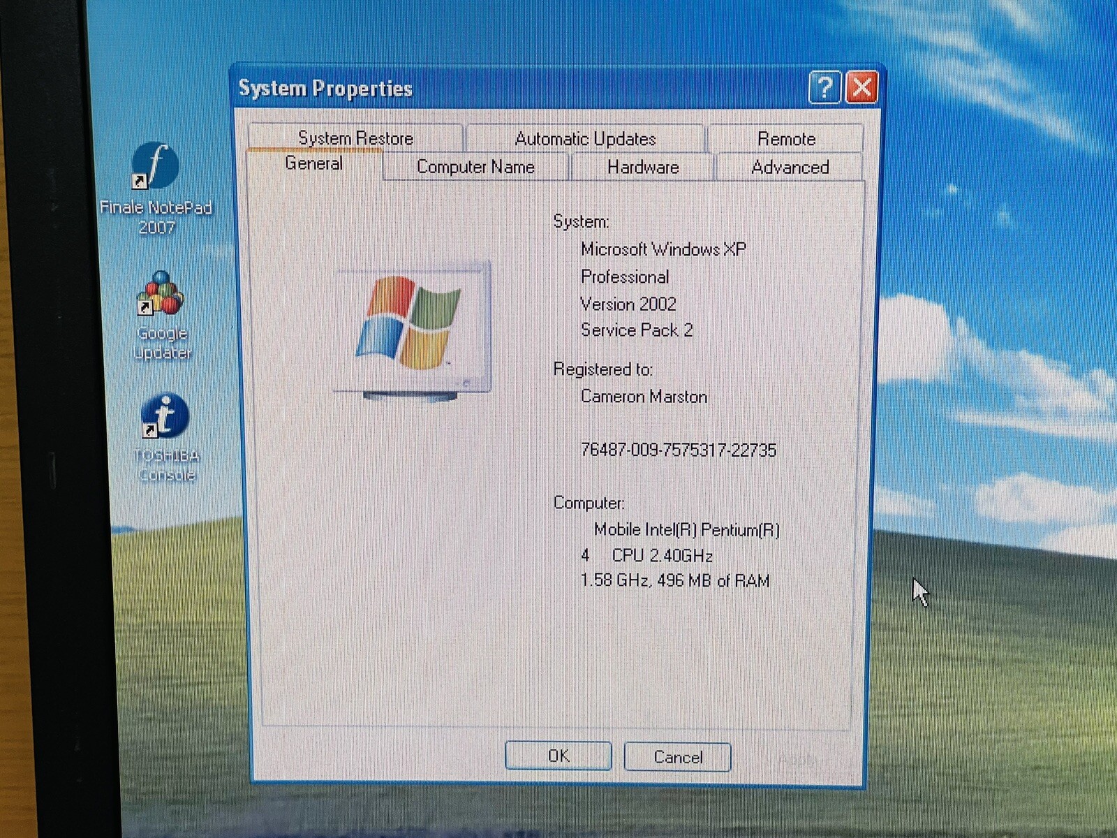 Vintage Toshiba satellite A45-S150 laptop **IT DOES NOT INCLUDE A CHARGER**