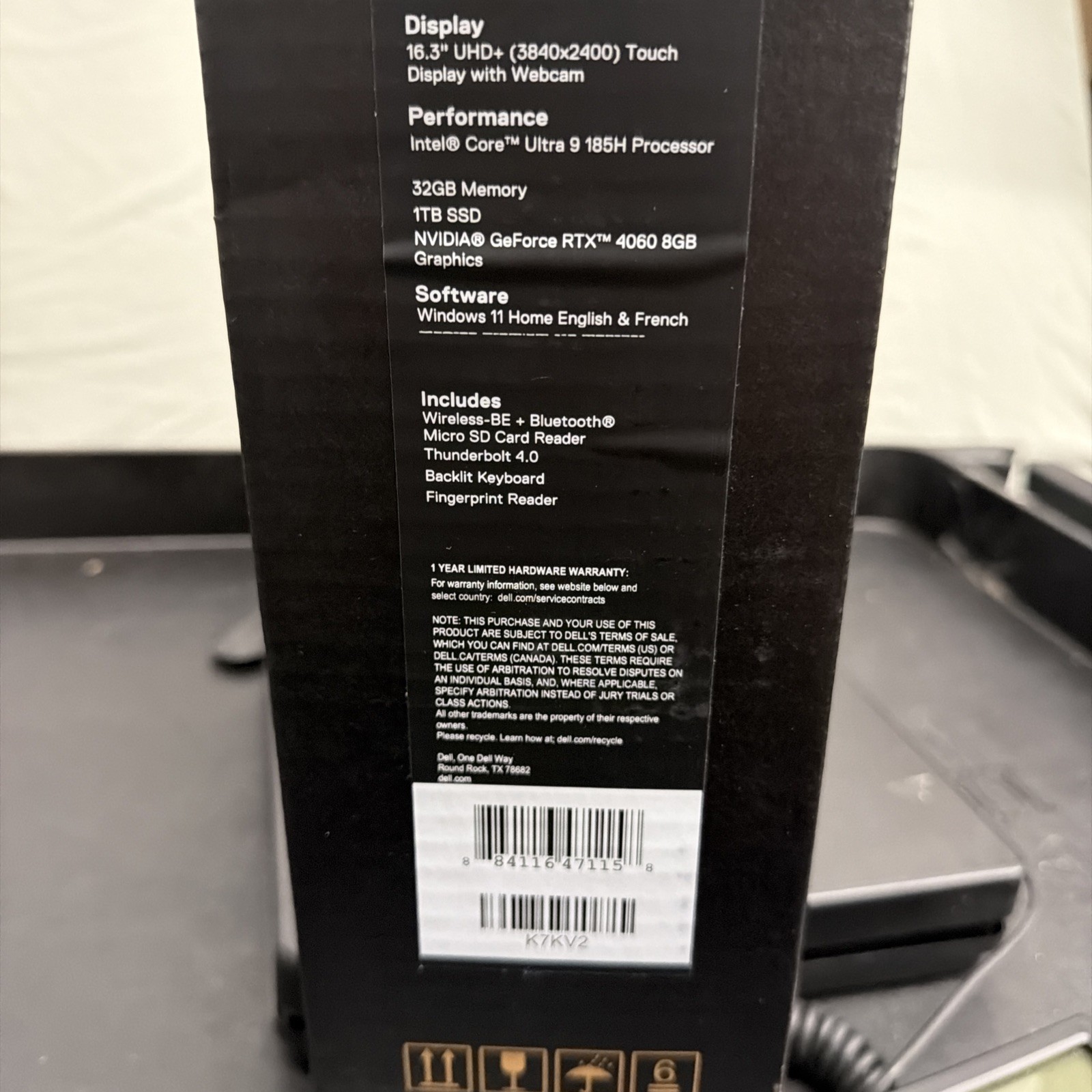 Dell XPS 16 Model 9640 Platinum 16.3” Touch Display/webcam 32GB 1TB SSD