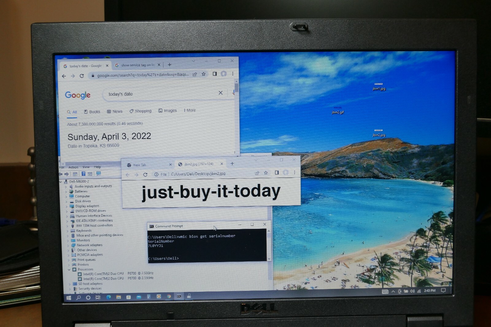 DELL Latitude E5400 2.53GHz, 4GB, 160GB HD, Blue Tooth