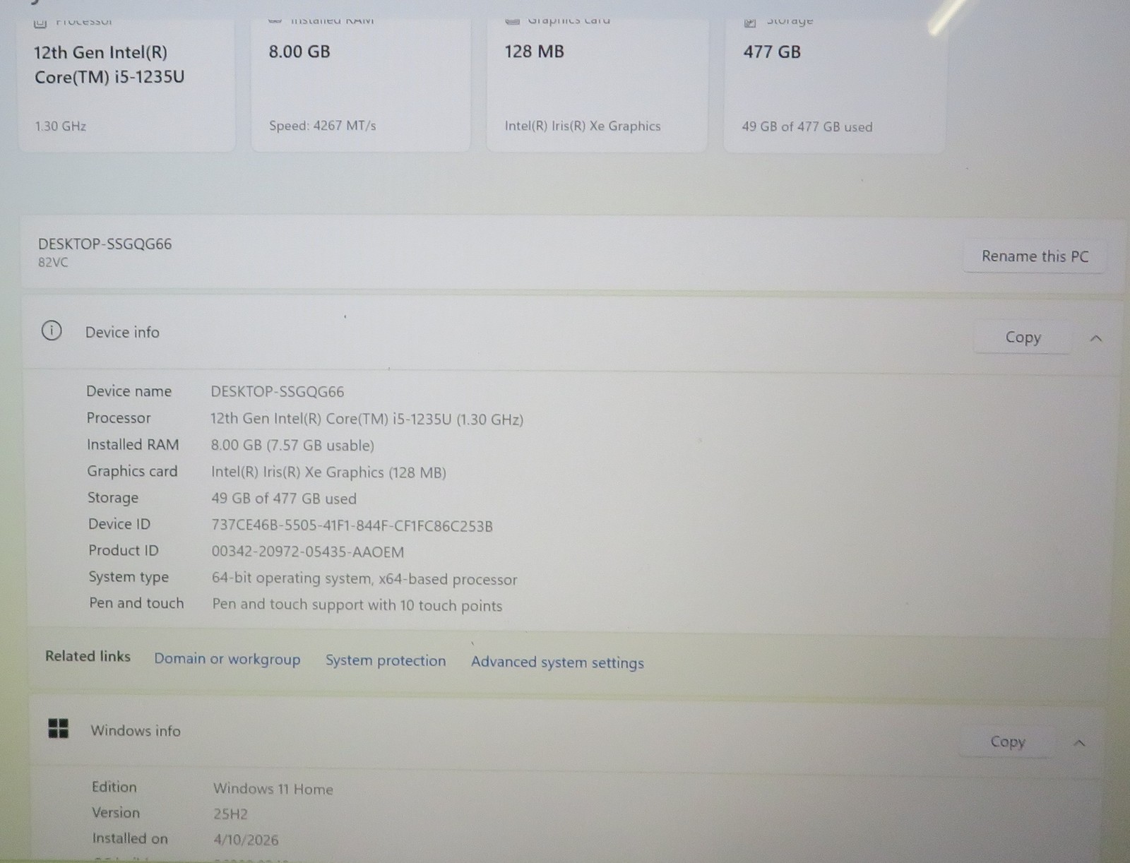 Lenovo Ideapad Flex 7 14Iau7 14" i5-1235U 8GB 512GB SSD W11