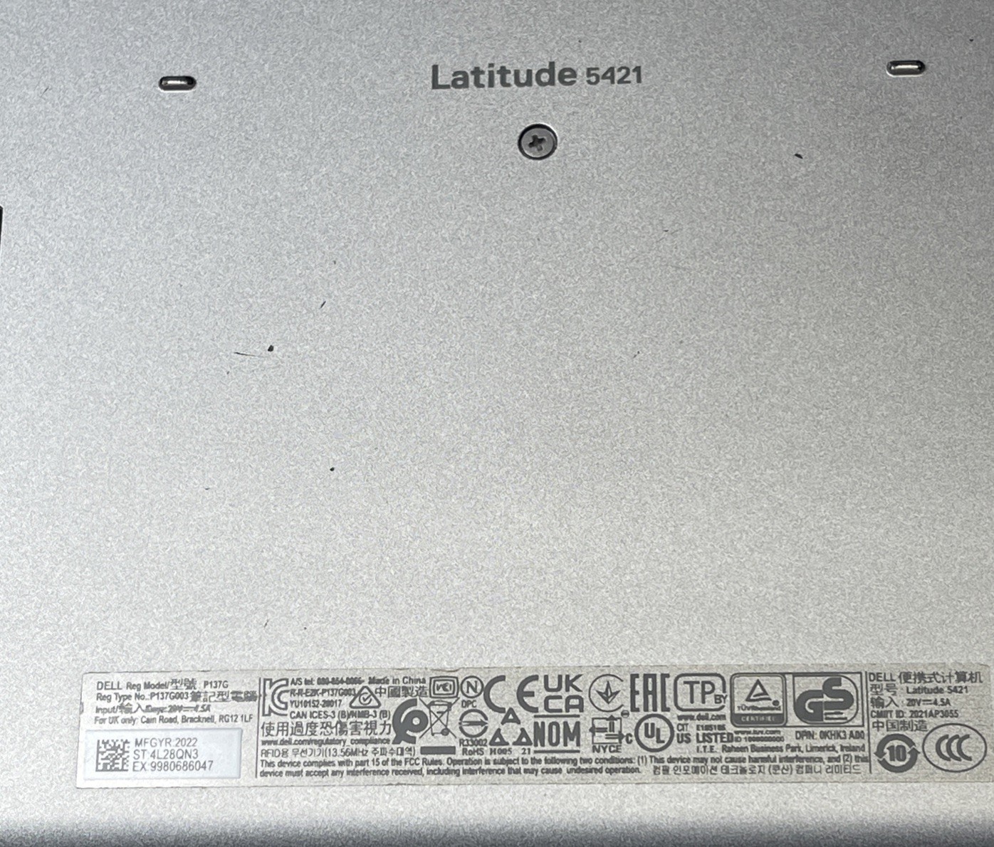 Dell Latitude 5421 Intel Core i5-11500H 2.4 GHz 16GB RAM 256GB SSD