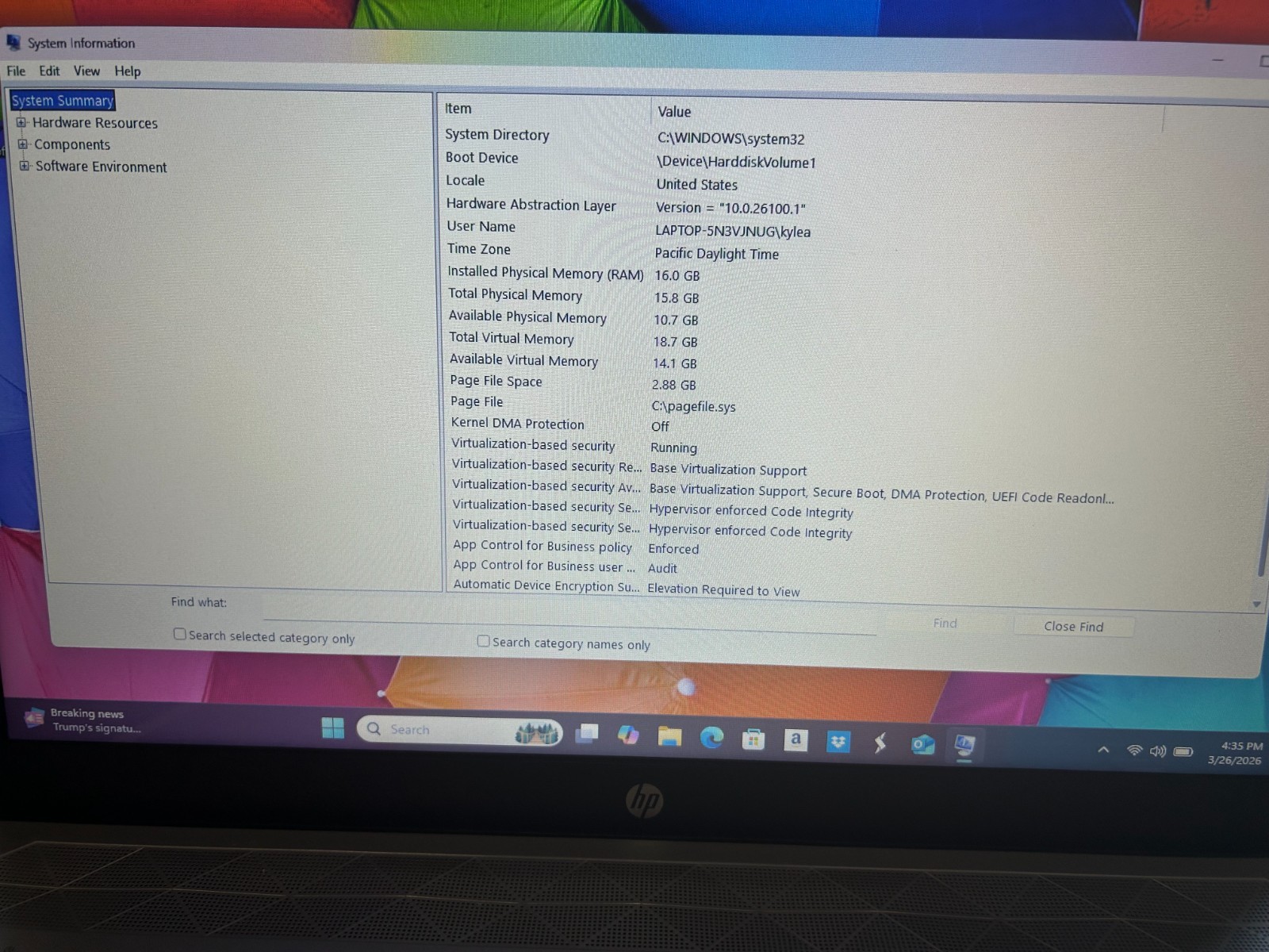 HP Pavillion Laptop 15t-cs300 – Intel Core i7 – 16GB RAM – 512GB SSD -Windows 11