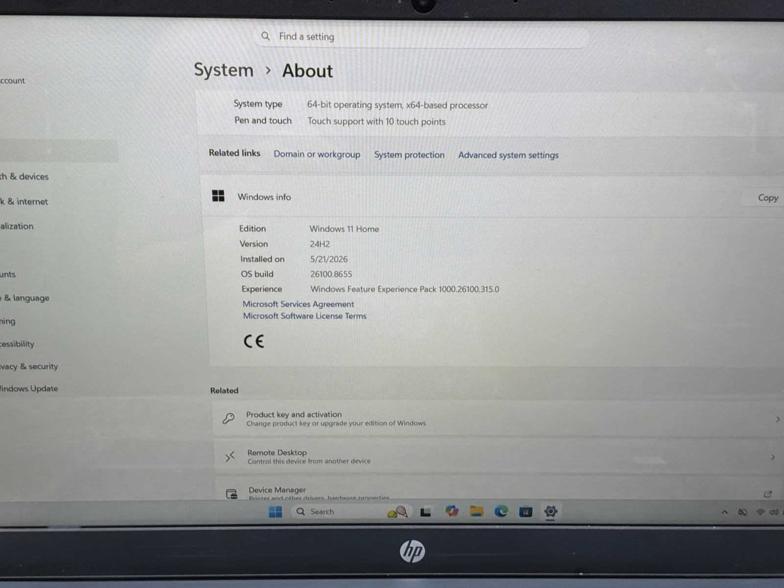 HP PAVILION 15-cs TOUCHSCREEN i7-1065G7 16GB RAM 256GB SSD NVIDIA MX250 WIN 11