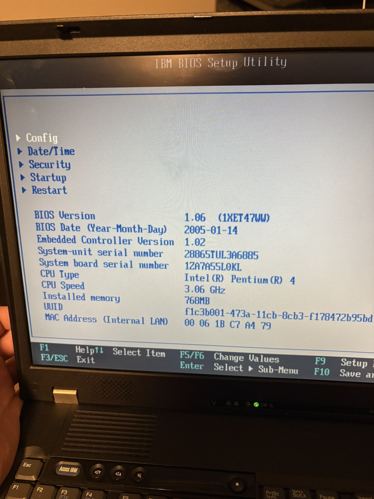 Rare IBM Thinkpad G41 Pentium 4 3.06ghz 768MB W/ Power POSTS