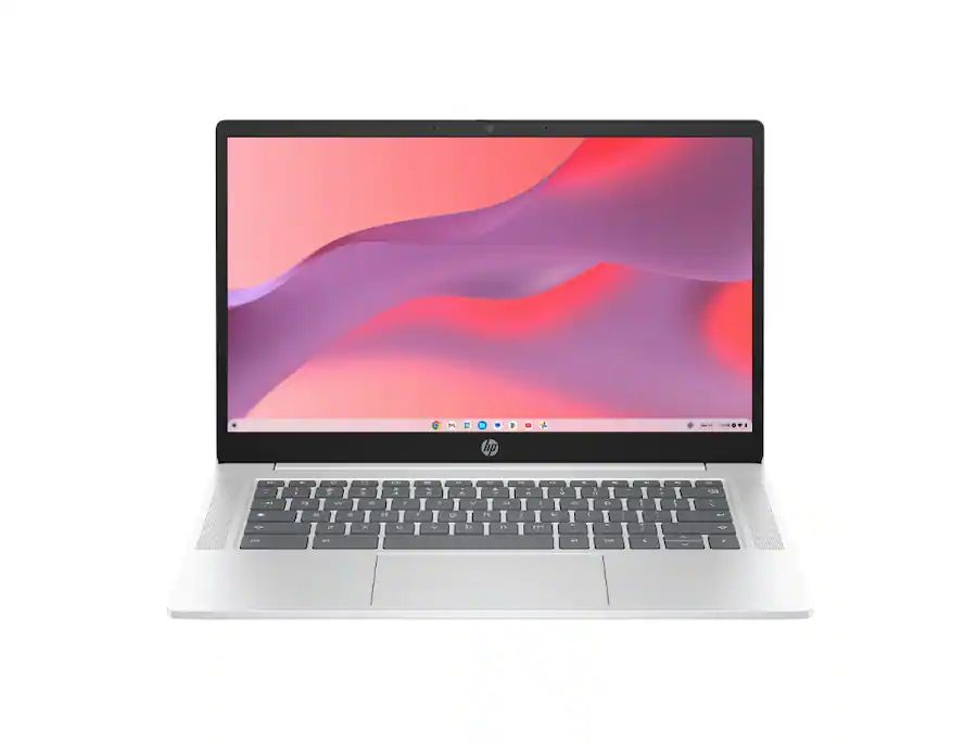 HP Chromebook 14″ Laptop (Intel Pentium N200, 4GB RAM, 128GB SSD) Glacier Silver