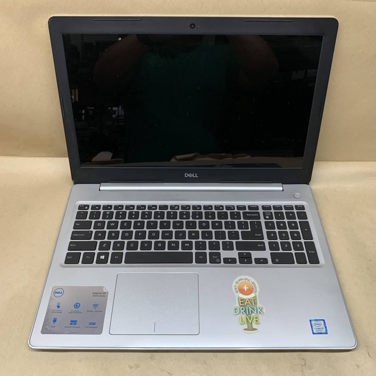 DELL INSPIRON 5570 INTEL CORE i5-8250U@3.2GHz, No SSD, No OS