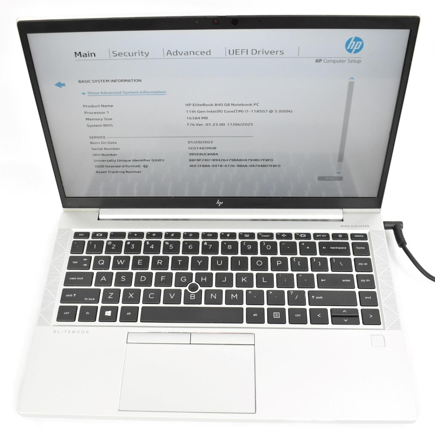 HP EliteBook 840 G8 Touch i7-1185G7 3.0GHz 16GB 256GB SSD 14″ No OS New Battery