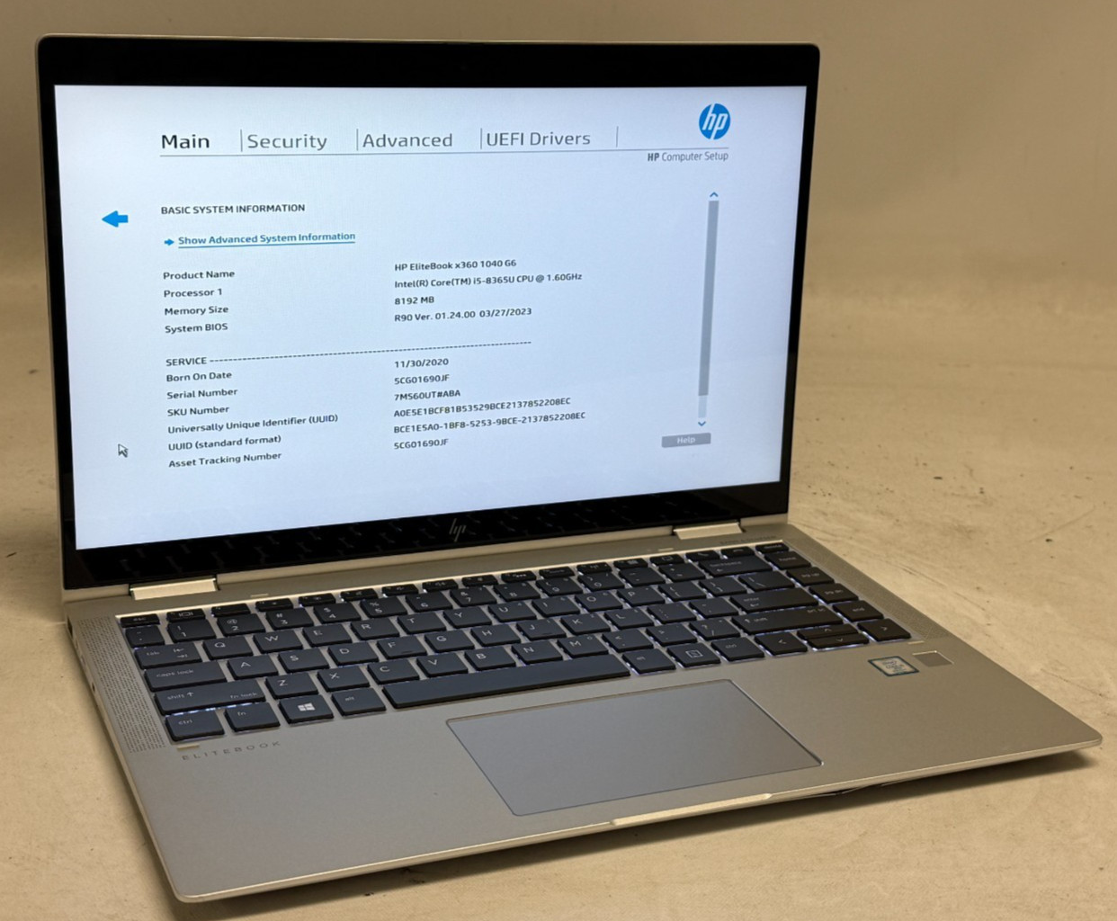 HP EliteBook x360 1040 G6 2in1 14″ (i5-8365u – 8GB RAM – 256GB SSD – Win11Home)