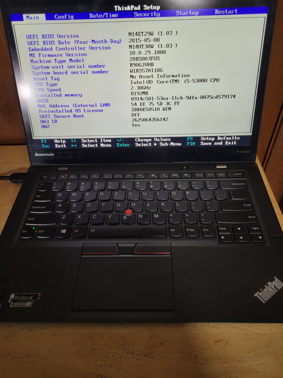 Lot of 5 Lenovo 3rd Gen X1 Carbon Laptops – Bootable, For Parts 8GM RAM 256 SSD