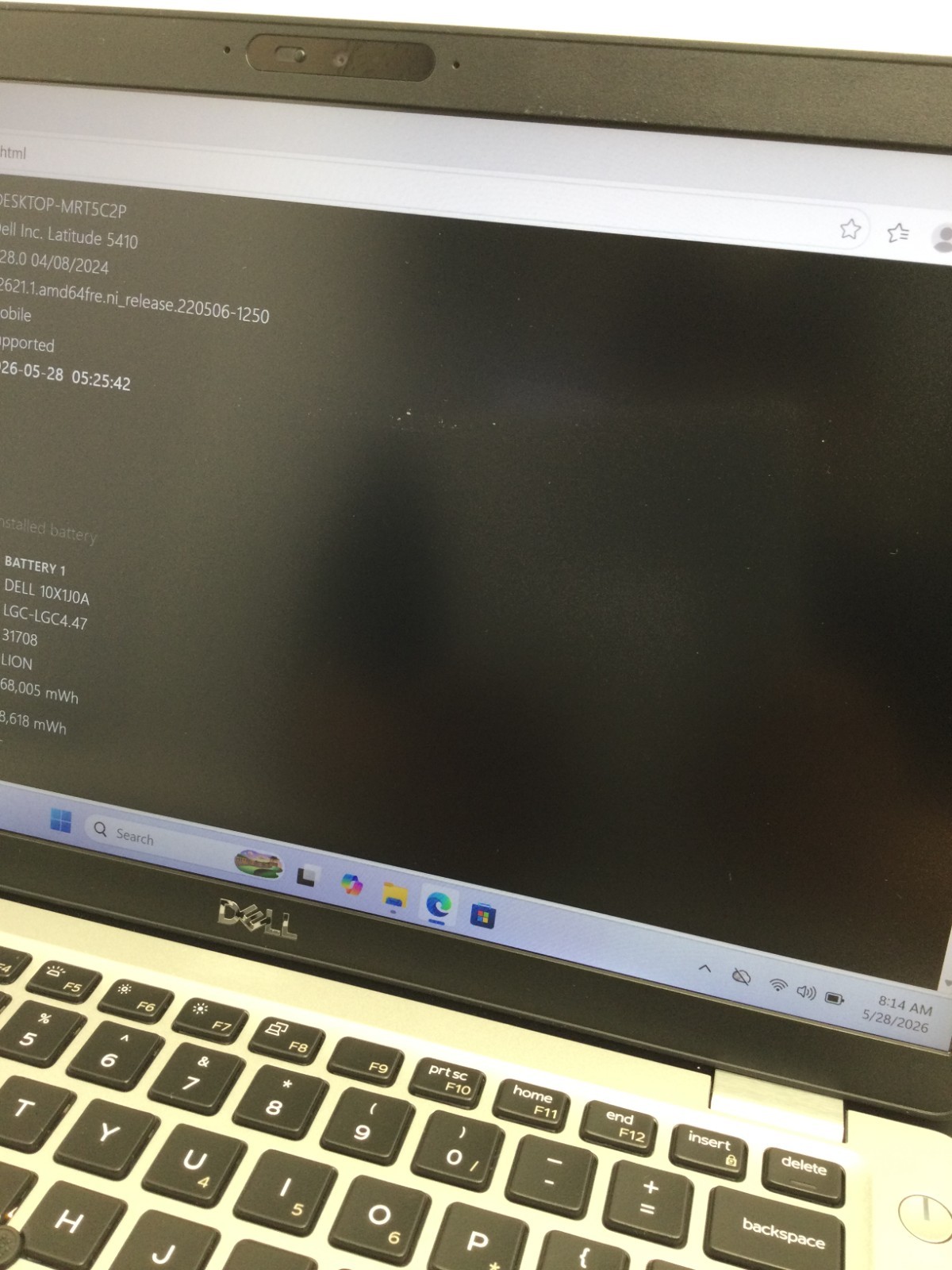 Dell Latitude 5410 14″ (256GB SSD ,Core i5-10310U, 1.70GHz, 16GB) !BAD BATTERY!