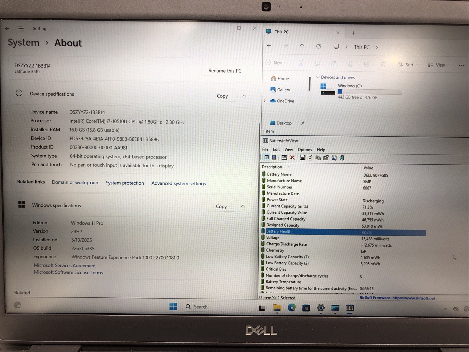 Dell Latitude 3510, Intel Core i7-10510U @1.80Ghz, 16GB RAM, 512GB SSD, W11Pro