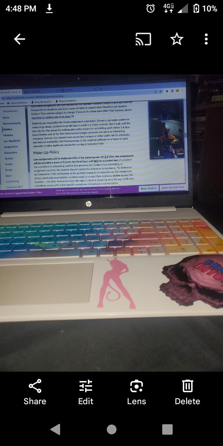 hp laptop 15dy2042nr Snow White(Busted Screen) But Comes With Monitor And HDMo