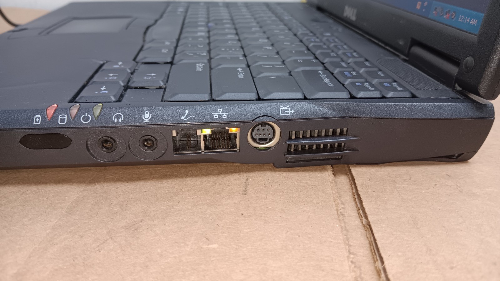Vintage Dell Latitude C640 Laptop 2 GHz Windows XP Pro Serial & Parallel port