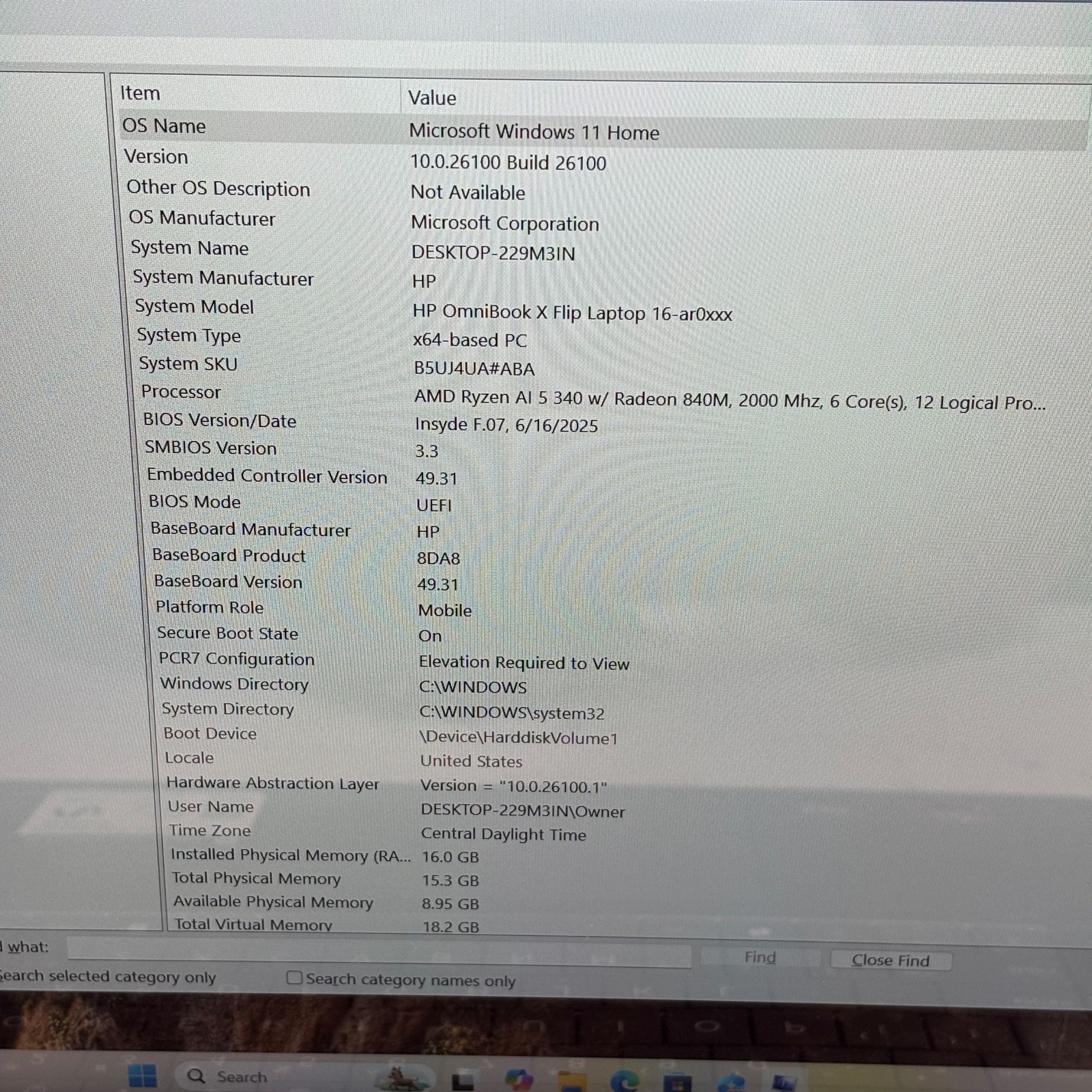 HP OmniBook X Flip 16-ar0013dx Win 11 Ryzen AI 5 340 2GHz 16GB RAM 512GB SSD 16″