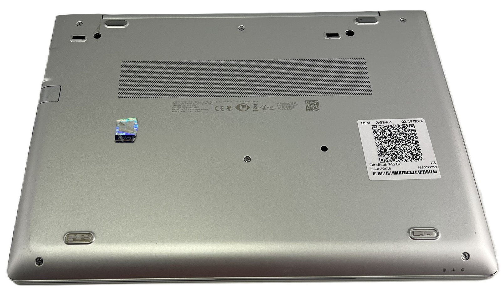 HP EliteBook 745 G6 14″Laptop Ryzen 5 Pro 256GB SSD 16GB RAM Win 11 Pro (DSM) C
