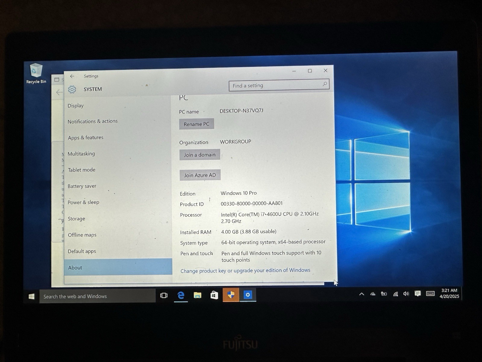 FUJITSU LIFEBOOK T904 Core i7-4600U 16 GB,8GB,4GB RAM-1TB-250 SSD TOUCHSCREEN