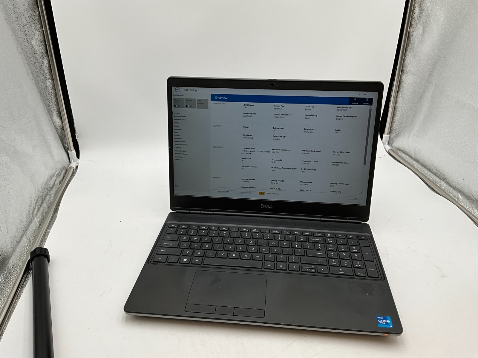DELL Precision 7560 i7-11850H 2.50g 32GB 1TB T1200 15.6″ WIN11 *READ* 88LM6M3