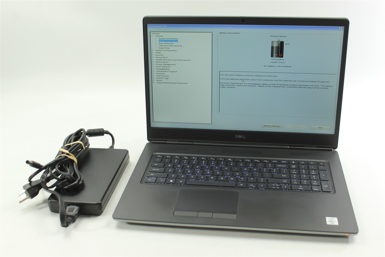 Dell Precision 7750 17.3″ FHD i7-10875H 2.3GHz 512GB SSD 64GB RAM W11P RTX 4000