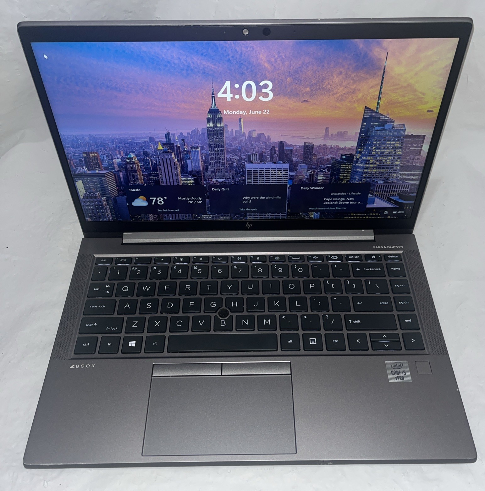 HP Z Book Firefly 14 G7 14″ i5-10310U@1.7GHz, 16GB RAM, 256 GB M2, W11P *READ*