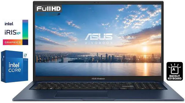 ASUS Vivobook 17.3 in Full Business i7-1355U Iris Xe 40GB RAM 1TB SSD W11 Pro