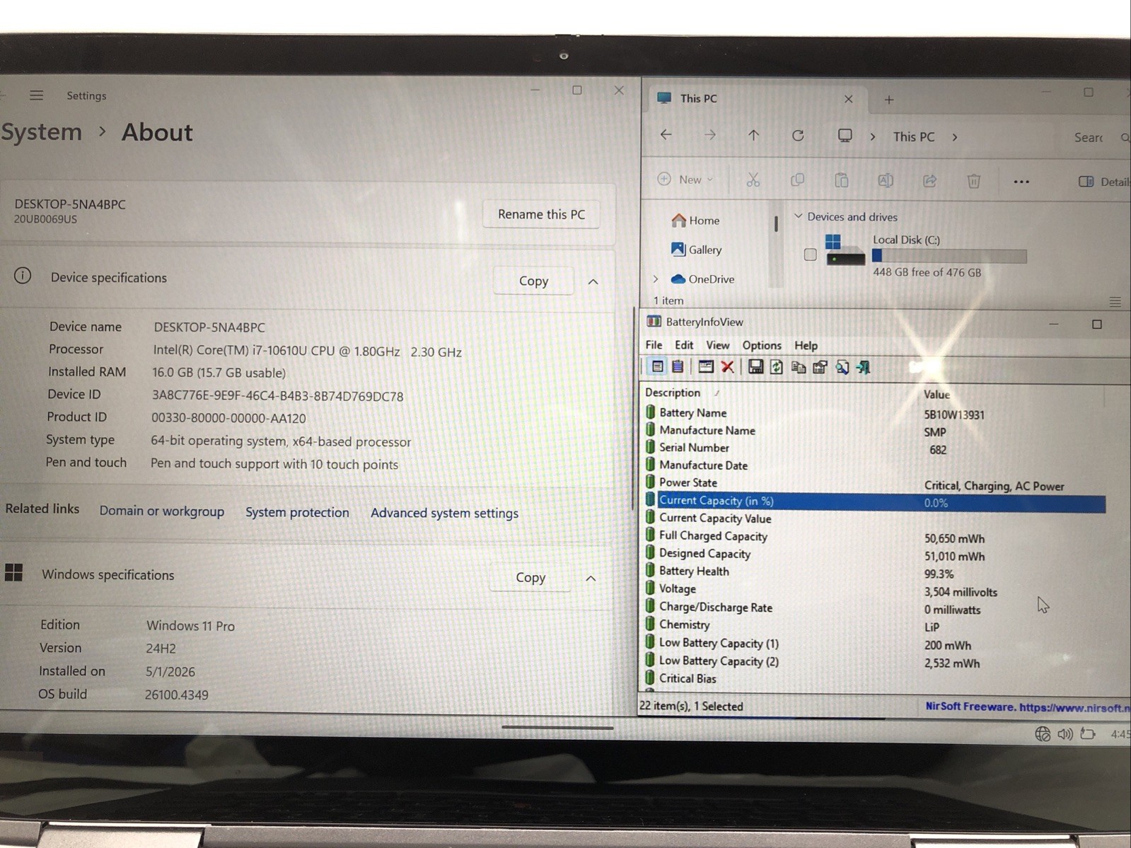 Lenovo x1 Yoga, Intel Core i7-10610U @1.80Ghz, 16GB RAM, 512GB SSD, W11, Touch!