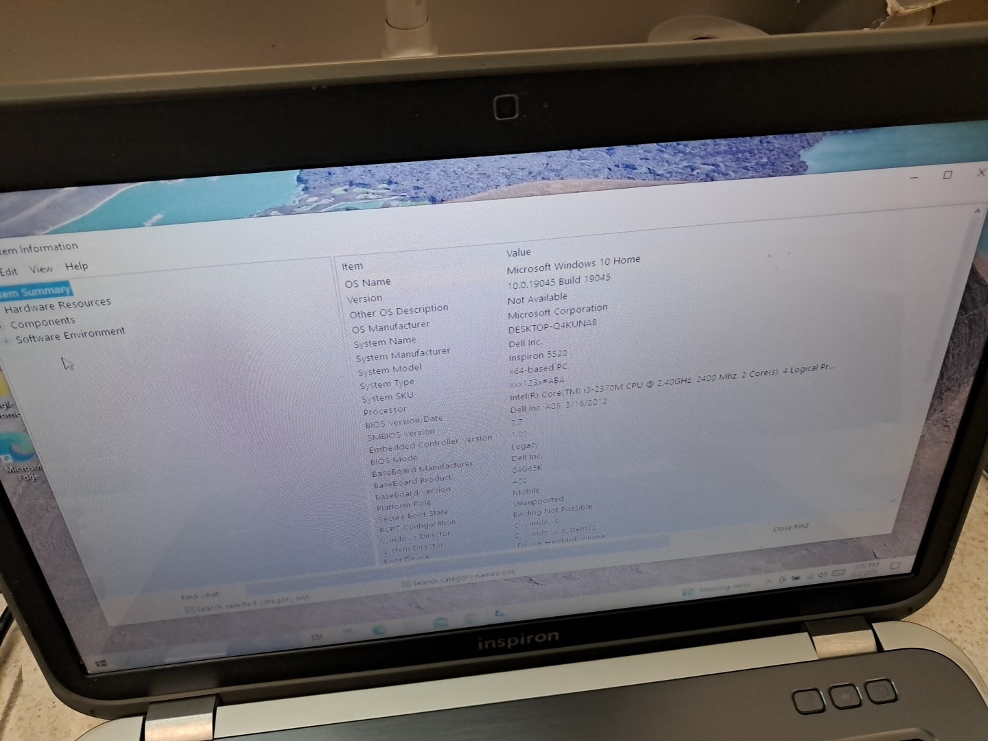 Dell Inspiron 5520 15.6″ Intel Core i3-2370M 6GB RAM 500GB HDD WEBCAM BLUETOOTH