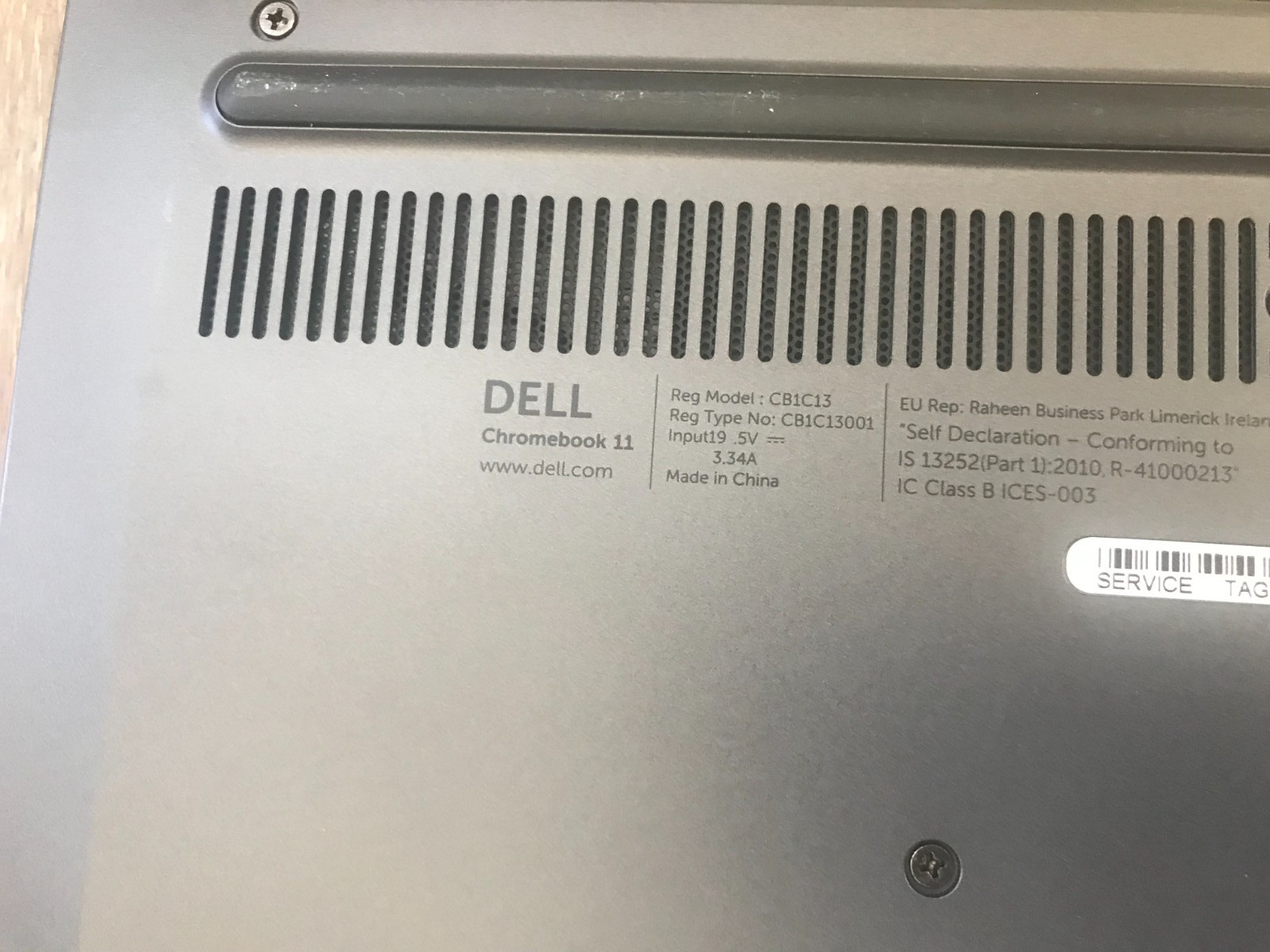 Dell Chromebook 11 CB1C13 11.6″ Intel Celeron 2955U 1.40GHz 4GB RAM 16GB SSD