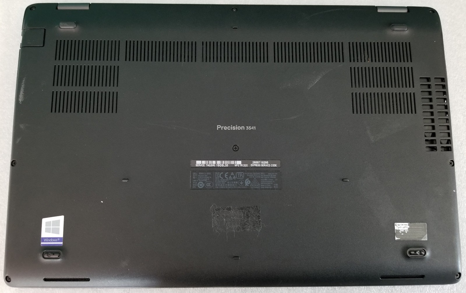 Dell Precision 3541 15″ Intel i7-9750H 16GB DDR4 Quadro P620 | No SSD | *READ*