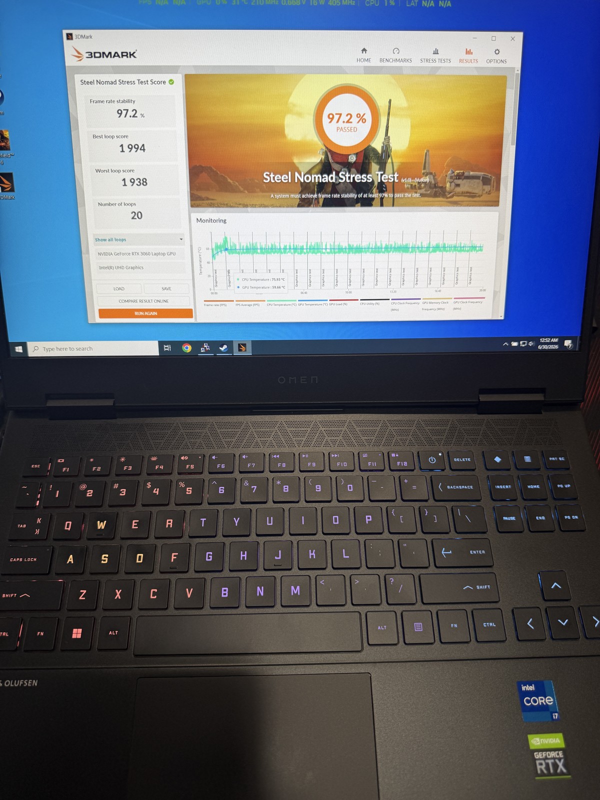 HP OMEN 15-ek1010nr 15.6″ 144Hz Gaming Laptop i7-11800H 16GB 1TB RTX 3060