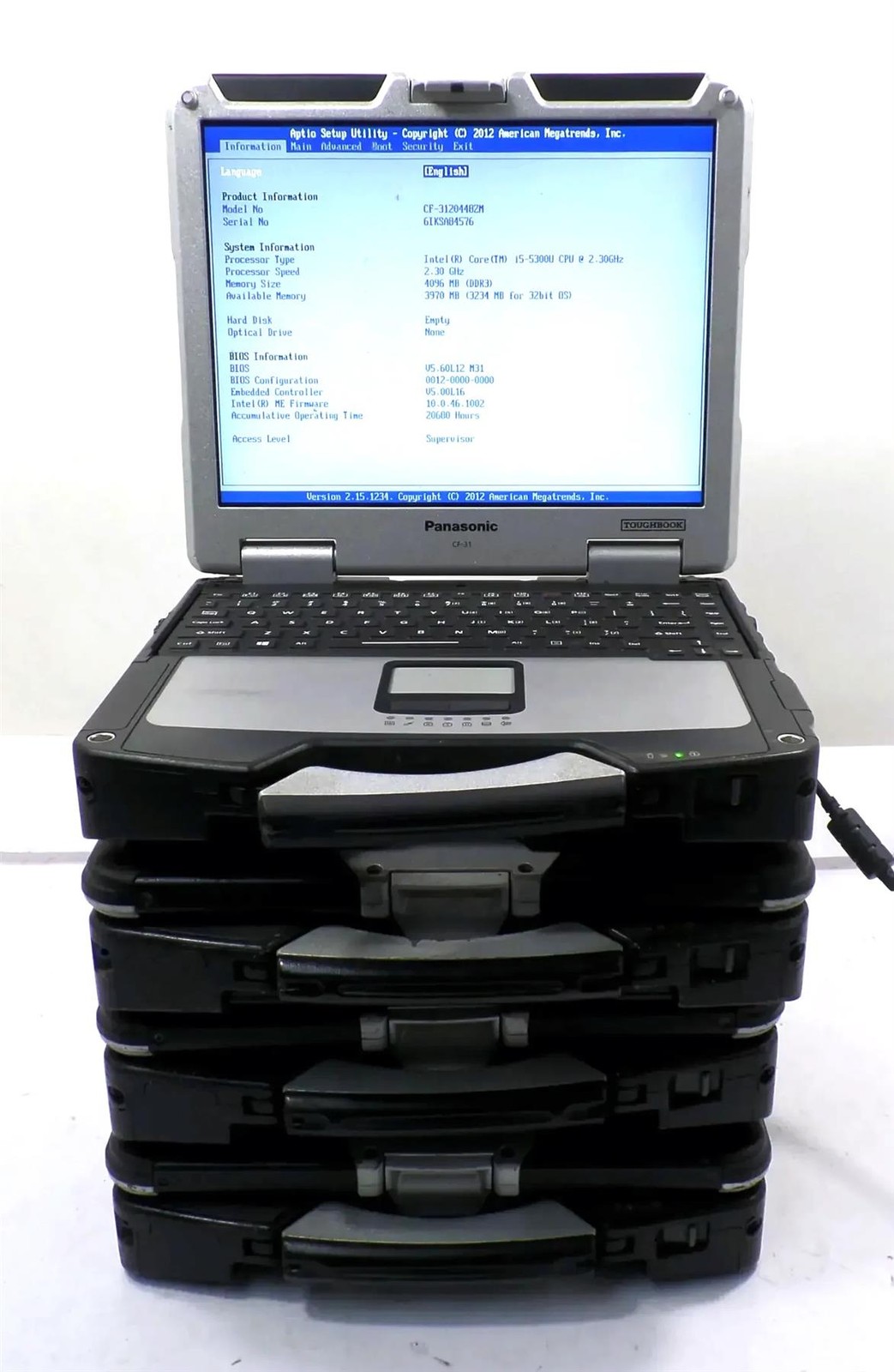 Lot 4 Panasonic CF-31 MK5 Core i5-5300U 2.30GHz 4GB RAM (CF-3120-02CM)
