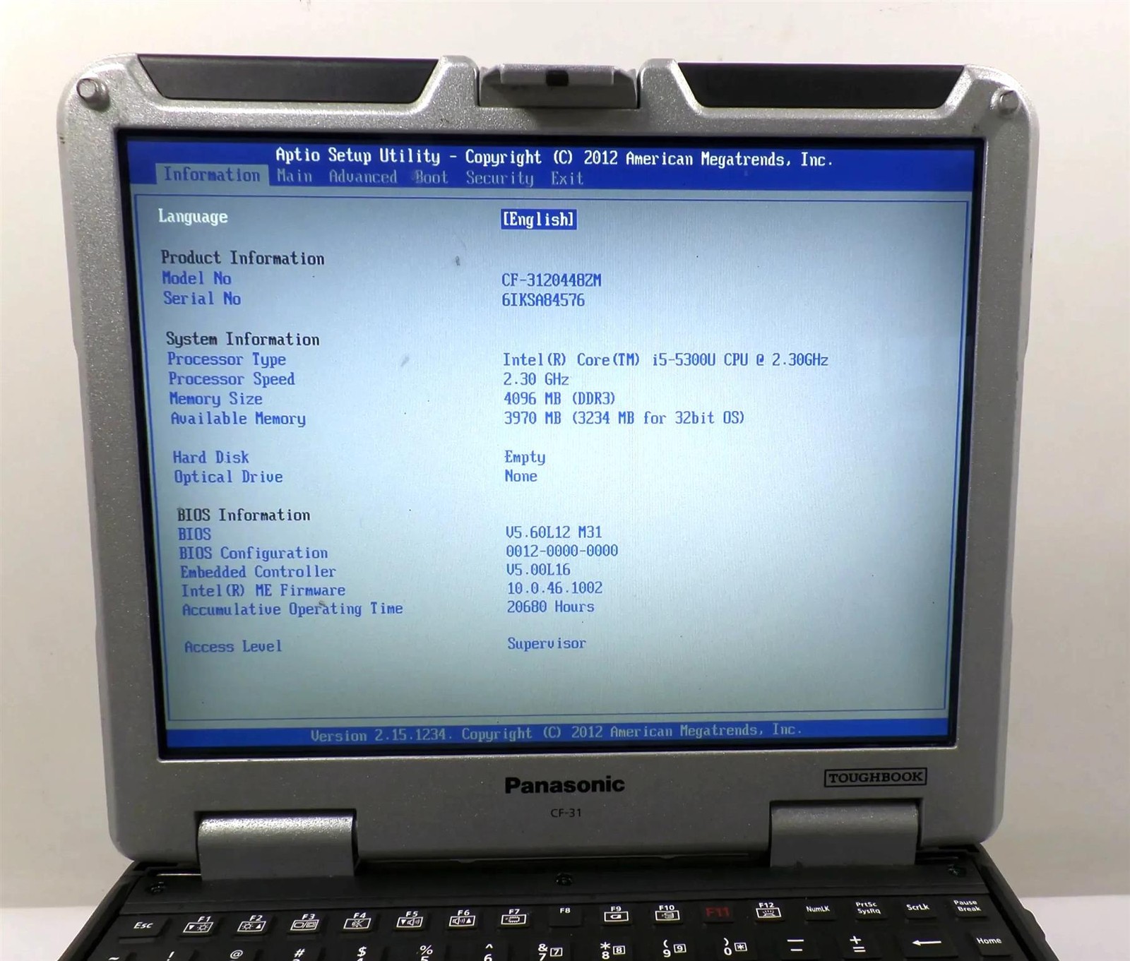 Lot 4 Panasonic CF-31 MK5 Core i5-5300U 2.30GHz 4GB RAM (CF-3120-02CM)