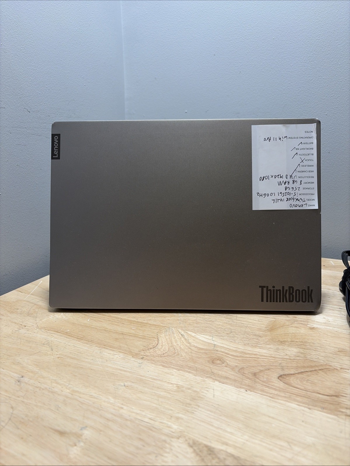Lenovo ThinkBook 14 IIL Core i5-1035G1 1.0GHZ 8GB 256GB WCam WiFi Win11 Cord