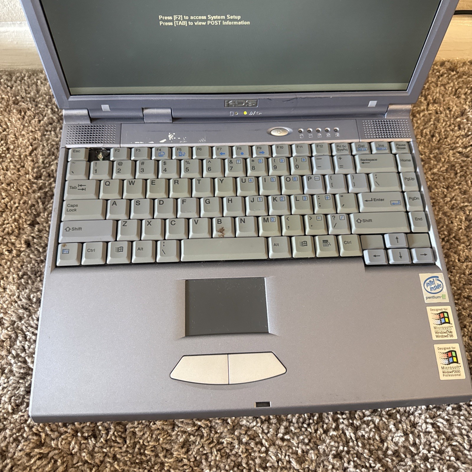 Vintage KDS Valiant 681DHB Laptop Pentium III 800MHz 30GB 64MB RAM P/Repair