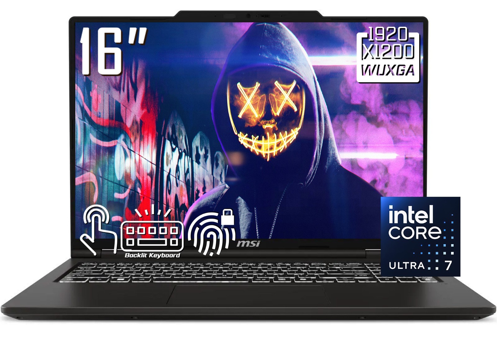 MSI Venture 16″ FHD Touchscreen Laptop Intel Core Ultra 7 255H 64GB DDR5 2TB SSD