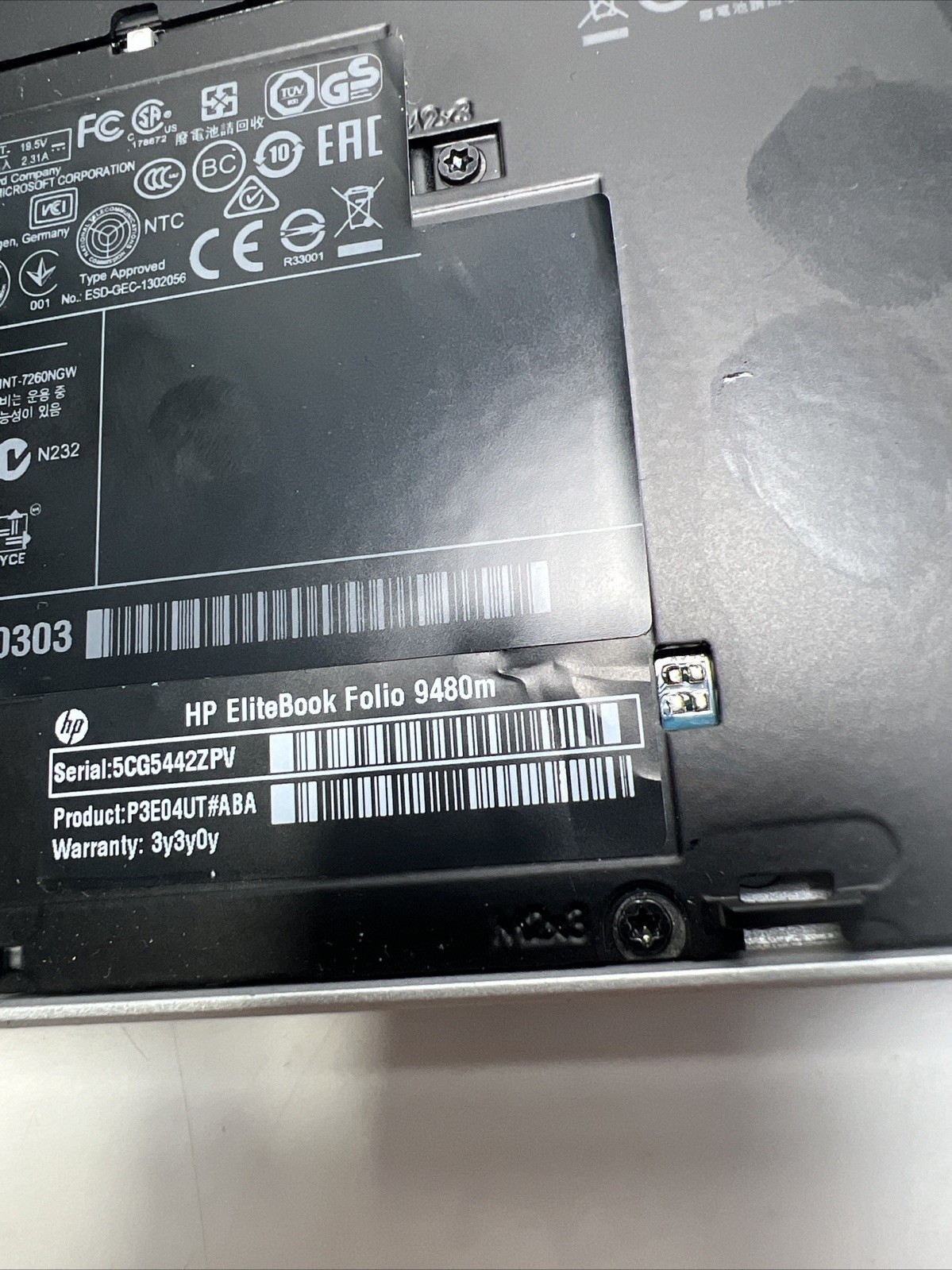 HP EliteBook Folio 9480m Intel Core i7 256GB WIN 10 For Parts Only Broken!!